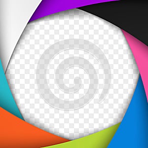 Colorful Camera Shutter Aperture. Vector background.