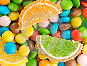 Colorful candies background