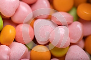 Colorful candies brightly textured