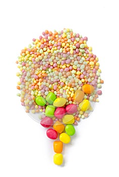 Colorful candies close up