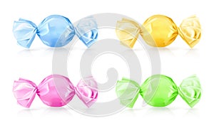Colorful candies, vector illustration photo