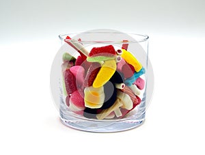 Colorful Candy Background. Colorful candy in glass jar