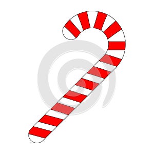 Colorful Candy Cane Icon