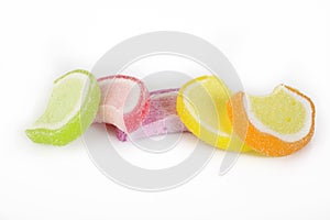 Colorful candy fruit jelly