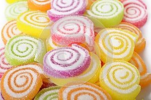 Colorful candy fruit jelly