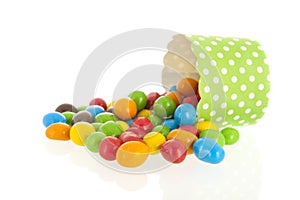 Colorful candy isolated over white background