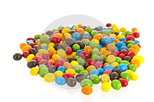 Colorful candy isolated over white background