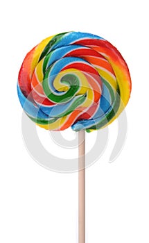 Colorful Candy Lollipop on a White Background photo