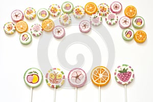 Colorful candy lollipops
