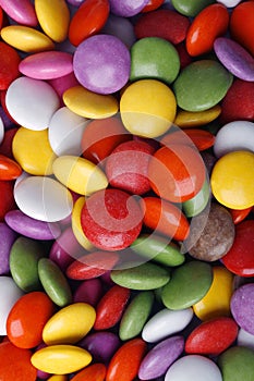 Colorful candy macro photo