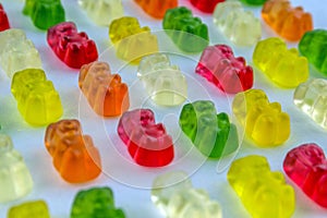 Colorful candy rubber bear