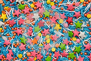 Colorful Candy Sprinkle. Sweet delicious or sugar confetti.