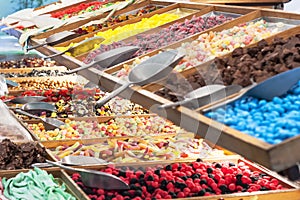 Colorful candys market