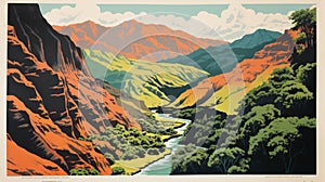 Colorful Canyon Postcard For Haleakala National Park