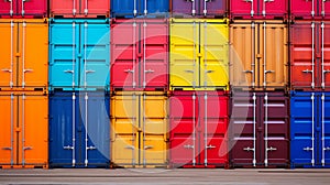 colorful cargo shipping containers background.