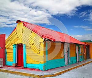 Colorful Caribbean houses tropical Isla Mujeres photo