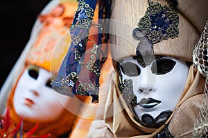 Colorful carnival mask, Piazza San Marco, Venice, Italy