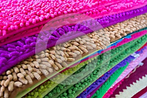 Colorful carpet softness texture of doormat