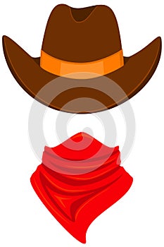 Colorful cartoon cowboy avatar