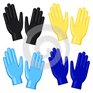 Colorful cartoon disposable nitrile gloves set