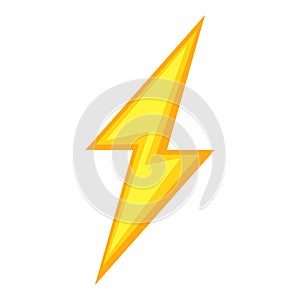 Colorful cartoon lightning symbol
