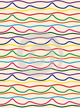 Colorful cartoon like organic seamless lines pattern tile