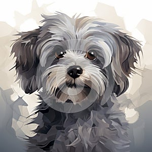 Colorful Cartoon Style Dog Portrait: Poodlepunk By Ivanovich Pimenov