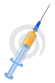 Colorful cartoon syringe photo