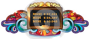 Colorful Casino Slot Machine Jackpot Sign