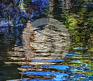 Colorful Castle Moat Abstract Odawara Kanagawa Japan