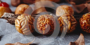 colorful Catalan panellets for All Saints Day
