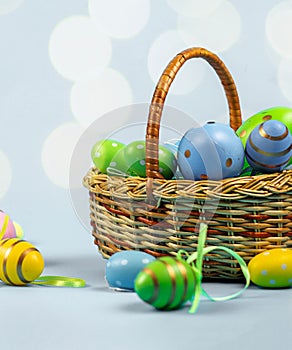 A Colorful Celebration: The Easter Bunny With Painted Eggs