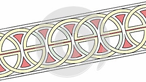 Colorful Celtic Knot Pattern Border Illustration, vector design Generative AI