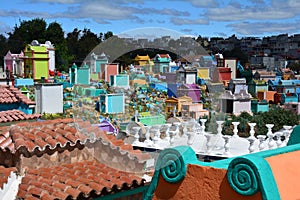 Colorful Cemetery in Chichicastenango Guatemala