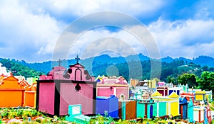 Colorful cemetery of Chichicastenango. Guatemala.