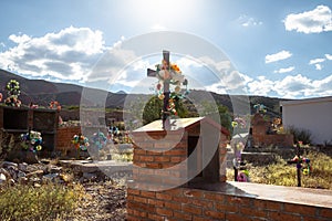 Colorful Cemetery in Uquia Village at Quebrada de Humahuaca - Uquia, Jujuy, Argentina