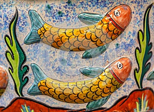 Colorful Ceramic Fish Dolores Hidalgo Mexico photo