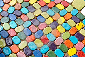 Colorful ceramic floor