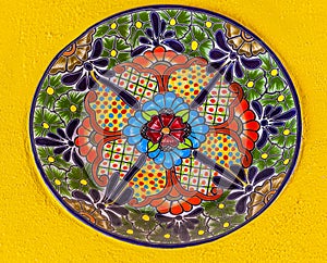 Colorful Ceramic Mexican Plate Guanajuato Mexico