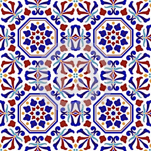 Colorful ceramic pattern vector