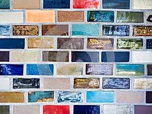 Colorful ceramic Tiles Wall pattern Background