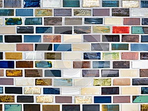 Colorful ceramic Tiles Wall pattern Background