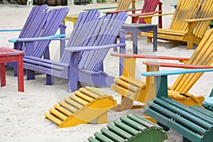 Colorful Chairs on the Beach