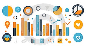 Data Visualization: Colorful Charts and Graphs Representing Business Analytics
