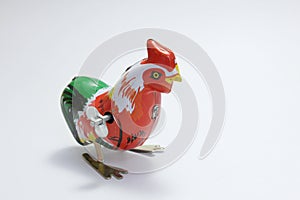 Colorful chicken made from zinc