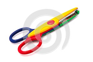 Colorful childhood scissors