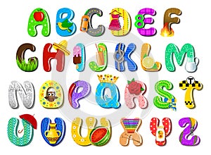Colorful children alphabet