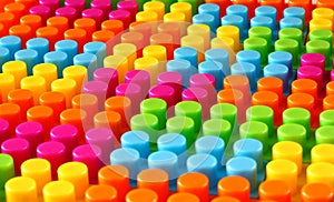 Colorful Children lego brick toy background