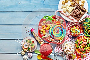 Colorful childs sweets and treats