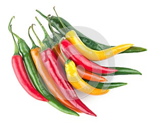 Colorful chili peppers